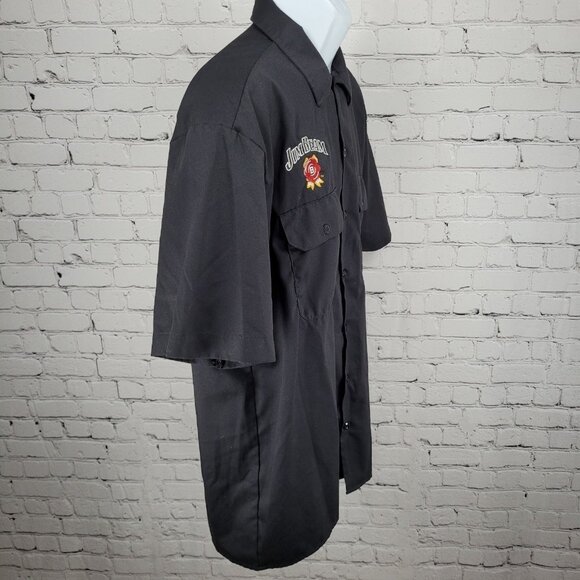 Jim Beam Black Dickies Flex Embroidered Logos Button Up Shirt Large L - Picture 11 of 12